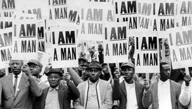Striking Sanitation Workers of Memphis in April 1968